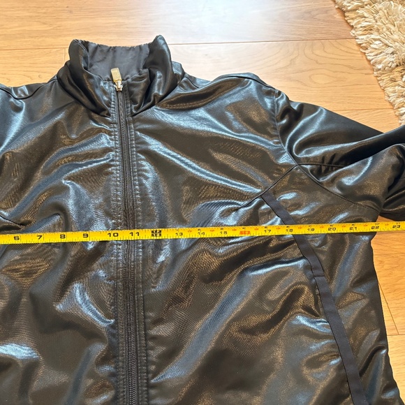 Nike Black Shiny / Matte Reversible Zip Up Jacket Women's Size XL - Picture 9 of 12